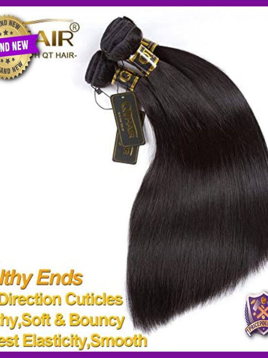 18A Straight Human Hair Extensions 100% Unprocessed Indian Virgin Hair
